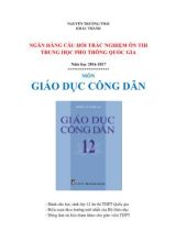Ngân hàng câu hỏi trắc nghiệm ôn thi THPT quốc gia Giáo dục công dân - Năm học 2016-2017 - Nguyễn Trường Thái
